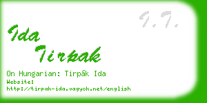 ida tirpak business card